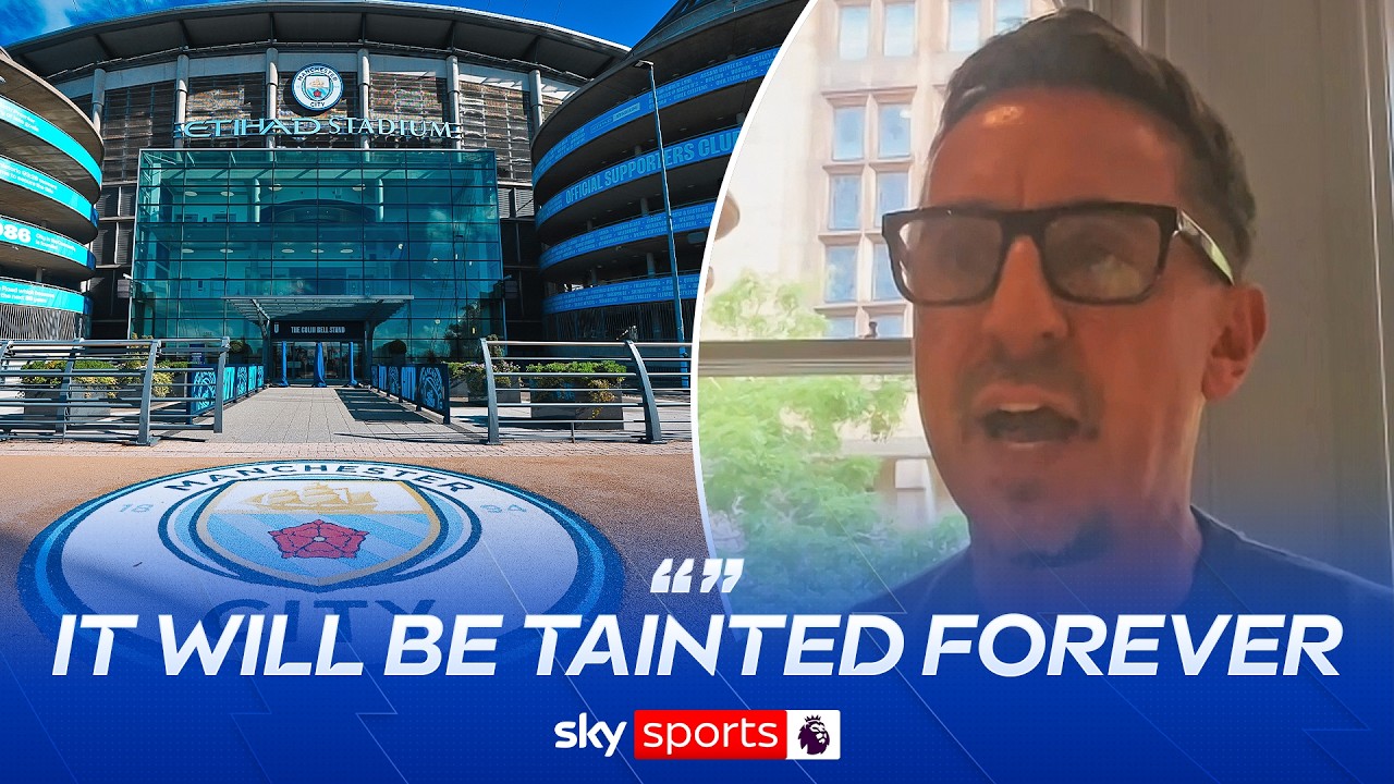Gary Neville gives his thoughts on Man City being found guilty of breaching PL financial rules 🎙️